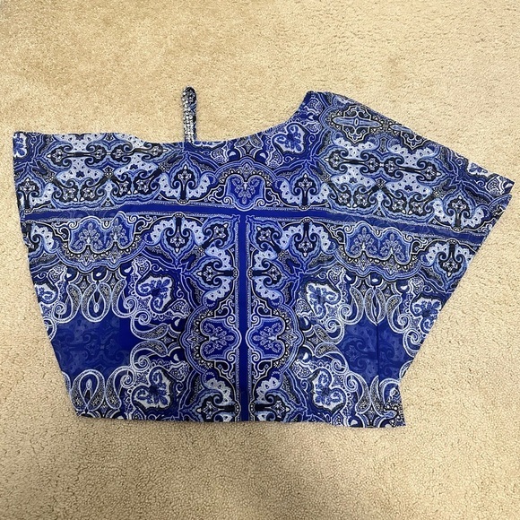 INC International Concepts from‎ Macy’s Dolman Style Blue Blouse Size XL EUC - Picture 1 of 7